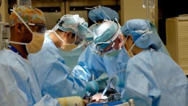Surgeons performing an operation