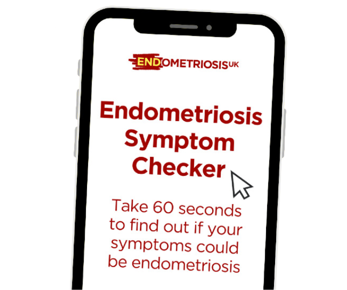 A mobile phone with an image of the symptom checker