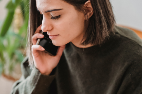 Woman using a phone