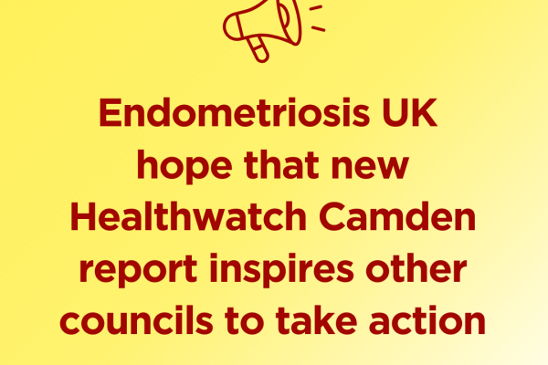 Endometriosis UK hope new Healthwatch Camden report inspires councils to take action